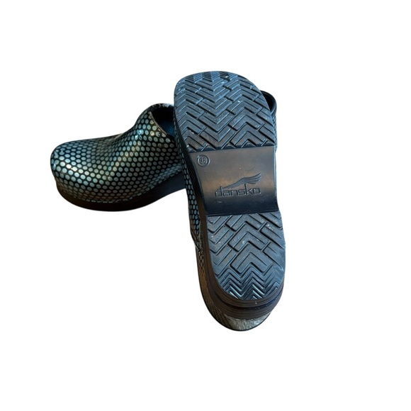 Dansko Green And Black Polka Dot Patent Leather Clogs Size EU 38 US 7.5-8 - Picture 8 of 8